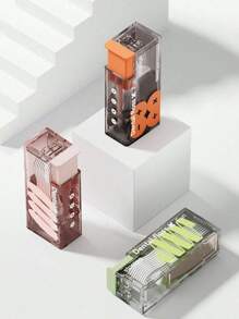 1PC 便携式牙线和牙签分配器，成人牙线棒分配器塑料自动牙线，高品质便携式迷你牙线架，适用于家庭办公桌矩形牙签收纳盒轻巧设计，紧凑型旅行盒，易于装载和携带，节省空间的口腔护理配件塑料材质，多色可选）