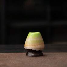 日本陶瓷抹茶茶筅架绿茶茶筅碗竹制搅拌器研磨器刷茶具架茶具配件茶具 - 彩色 - 查看 14