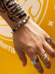 Elegantes minimalistisches Edelstahl-Armband für Herren, modisches, vielseitiges Accessoire, Luxusschmuck, der zu allen Outfits passt, abriebfest und verformungsresistent, perfektes Geschenk zum Valentinstag oder Vatertag