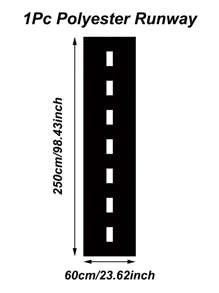 1Pc 60*250cm Racing Track Mat Polyester Tablecloth Table Runner,Black And White Runway Style,Racing Themed Party Game Mat,Sports Theme Party Decor,Perfect For Racing Party Track Background,Car Enthusiasts&Karting Events,Birthday Party Supplies,Home Decor,Racing Car Long Racetrack Floor Running Mat, Living Room Bathroom Decorative Floor Mat