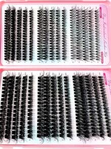 批发高品质570片装30D/40D/50D/60D/80D/100D簇状假睫毛，10-18mm纤细单根假睫毛，自然妆效，0.07mm D型卷翘，5D蓬松簇状假睫毛，DIY睫毛嫁接，睫毛簇，假睫毛，单根假睫毛，假睫毛