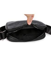 A Crossbody Bag Made Of Nylon Material, Simple And Atmospheric, Not Easily Damaged, High Aesthetic Value, Large Capacity, Easy To Clean, Smooth Surface, Not Easily Stained Office Bag Sling Bag