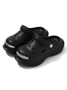 Fashionable Women's Thick Bottom Hollow-Out Sandals, New 2025 Model, Closed Toe Breathable Beach Flip Flops, Outdoor Wear - Black - View 4