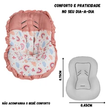 Baby Comfort Cover Kit + Stroller Mat + Reducer Support + Belt Protector - 粉紅彩虹 - 查看 2