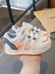 幼儿儿童 2025 年春季新品百搭网眼休闲运动鞋，适合男孩和女孩 - 藍色 - 查看 5