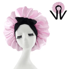 1pc Luxury Satin Silk Sleep Cap With Adjustable Drawstring - Lightweight Hair Care Sleep Bonnet, All-Night Comfort, Perfect For Long Curly Or Braided Hair - Premium Bathroom Accessory, Fashionable & Comfortable, Unisex Hair Care Product For Nighttime - A - View 32