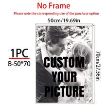 1 pieza Impresión personalizada de foto en lienzo, arte de pared, tu foto en arte de pared de lienzo, con marco opcional, Vida lenta de verano, Arte de pared personalizado, Vintage, Calendario festivo - Multicolor - Ver 14