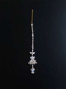 Sparkling Crystal Hair Chain, Elegant Women's Club Party Rhinestone Jewelry Headpiece Accessory, Bride To Be, Hair Accessories For Women - Gold - View 4