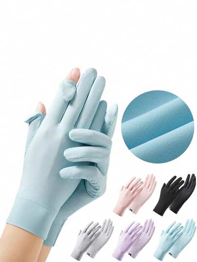 夏季薄款防紫外线驾驶手套，适合骑自行车、户外使用