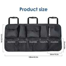 Car Boot Organizer Car Trunk Organizer Backseat Organizer Car Storage Organizer Car Boot Storage Bag Waterproof Trunk Storage Organizer Foldable Car Organizer - Black - View 7
