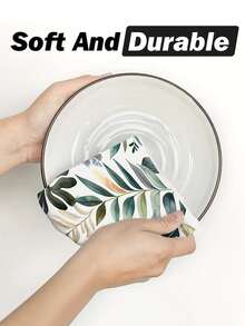 2 件花卉和植物图案厨房装饰手巾、浴室洗碗布、季节性家庭厨房浴室装饰、室内室外派对用品，适用于日常厨房装饰和节日装饰