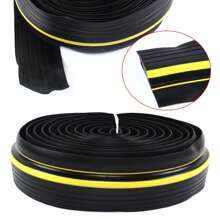 Rainaut 20Ft Garage Door Floor Strip Bottom Seal Threshold Rubber Weather Replacement US [Gift For Family&Friends] - Black+Yellow - View 2
