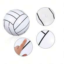 1pc PVC Inflatable Volleyball, Inflatable Beach Ball, Outdoor Lawn Interaction Item, Essential For Pool Party - Multicolor - View 6