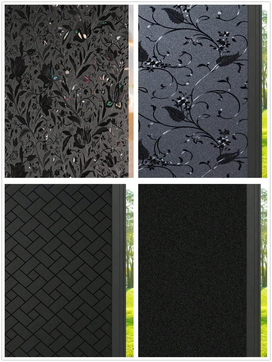 1卷静电全遮光无粘性窗膜磨砂玻璃膜浴室门玻璃装饰窗膜隐私保护礼品生日毕业房间装饰家居装饰墙面装饰浴室装饰卧室装饰房间装饰用品客厅装饰家居装饰客厅墙面艺术墙纸贴纸个性贴纸 - 彩色 - 查看 1