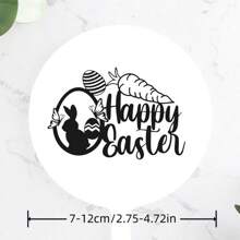 1Pc Personalized Happy Easter Acrylic Cup Cake Topper, Floral Bunny Cake Topper, Customized Easter Egg And Carrot Cake Topper With Butterfly Element, Spring Party Decor