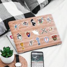 50pcs Medieval Knight Graffiti Stickers Cheap Stickers Vinyl Stickers For Diary Stickers Hand Tent Stickers Decorate Party Skateboard Phone Case Water Cup Guitar Sticker Sticker Diy Sticker Laptop Sticker - Multicolor - View 4