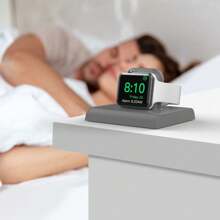 Apple Watch & Charging Stand, Plastic Desktop Organizer Station Gifts Birthday Graduation - Grey - View 5