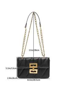 Women's Retro Floral Pattern Shoulder Bag With Chain Strap, New Flap Square Handbag, Classic Design (Gold Tone Hardware, Versatile Floral Fabric, Suitable For Elegant Ladies)