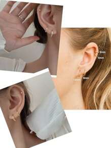 316L Surgical Stainless Steel Huggie Hoop Earrings 6mm 8mm 10mm 11mm 12mm 14mm Hypoallergenic Earrings Hoop Cartilage Helix Lobes Hinged Sleeper Earrings For Men Women