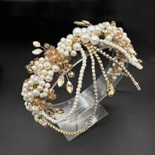 1 chiếc vương miện cô dâu thời trang trang trí bằng pha lê - Nhiều màu - Xem 9