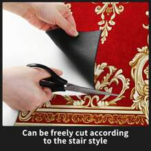 Non-Slip Stair Treads For Wooden Steps, Red Vintage Stair Treads With Super-Grip Rubber Backing, Water-Resistant & Machine Washable Safety Pads – Pet-Safe And Elderly-Friendly Indoor Anti-Skid Protection 15PCS Set