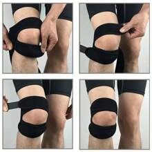Adjustable Patella Strap Sports Knee Brace Breathable Design And Silicone Support Strip Suitable For Fitness And Outdoor Activities To Enhance Stability(Single Pack) Gym Accessories
