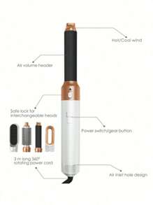 5 In 1 Hot Air Brush, Multi-Function Curling Iron And Straightening Hair Dryer Brush, Mother's Day, Valentine's Day, Friends Gift