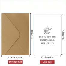 1 张婚礼邀请卡，“谢谢”触感厚纸 - 送给他或她的浪漫礼物，适合任何人，5 英寸 X 7 英寸 + 信封