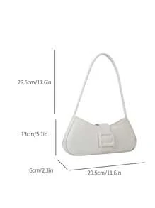 2025 New Cross-Border Chic Fashion Letter Handbag For Women, Minimalist Underarm Bag, French Niche Elegant Crescent Shoulder Bag