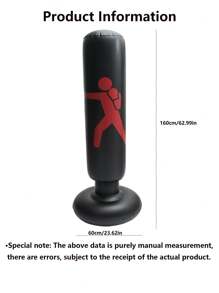 1 pieza Columna de fitness inflable gruesa para adultos, bolsa de arena volteable para exteriores, saco de boxeo relleno de aire para interiores - Multicolor - Ver 11