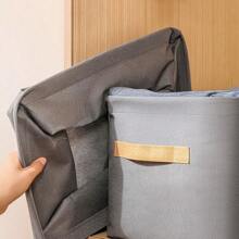 1 pièce Boîte de rangement élégante - Légère, portable et spacieuse. Organisateur de garde-robe avec poignées pour un transport et un rangement faciles - Parfait pour le placard, la chambre à coucher et l'organisation de la maison