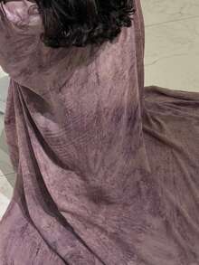 1 chiếc Abaya thanh lịch giản dị tinh tế, khăn choàng dài thời trang phong cách Dubai của Ả Rập, thích hợp để mặc hàng ngày và tụ tập, Kaftan khiêm tốn - Hồng - Xem 5