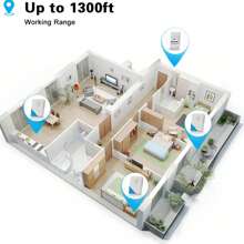 Melodías 1 botón remoto 2 receptores enchufables Timbre inalámbrico para seguridad del hogar - Tipo de Enchufe A USA (110-127V) - Ver 4