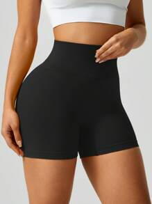 NcmRyu 3pcs Women's Seamless Elastic Yoga Gym Fitness Running Shorts - Multicolor - View 6