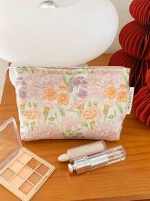 1 件/套 全身花卉印花化妆包 便携式化妆包 女孩化妆包 盥洗包 化妆包 化妆袋 护肤包 收纳袋 旅行必需品 邮轮必需品 宿舍必需品 通勤必需品 婚礼伴娘礼物、妈妈礼物、生日礼物、送给朋友和老师的礼物、家居装饰、浴室卧室装饰、浴室收纳盒、珠宝收纳盒、唇油收纳盒、指甲油收纳盒 化妆品收纳盒 化妆盒 - 彩色 - 查看 7