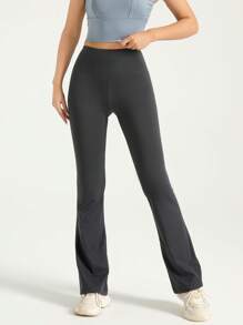 1pc Spring Ladies Daily Fashion Slimming Yoga Pants Women Free People High Waist High Elasticity Hip Lifting Tummy Trimming Pants Summer Sweatpants Outdoor Cycling Fitness Running Skinny Low Impact Soft Breathable Stretchy Pants Vacation Outfits Women Stretch Flare Pants