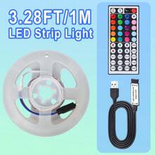 1 Stück 1M/2M/3M/5M/10M/15M LED-Strip-Leuchten für Schlafzimmer mit 44 Tasten Fernbedienung, RGB-Farbwechsel-LED-Lichterkette, Schlafzimmer-Lichterkette, Wohnzimmer Zuhause Valentinstag Party Hochzeit Dekoration
