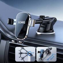 LCARS 2025新款合金+ABS手機車用支架，通用可調多角度吸盤式儀表板手機架 - F4-3鏡面+圓筒吸盤(送替換吸盤底膠1張) - 查看 4