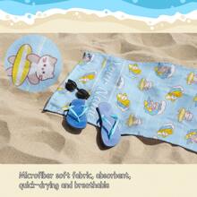 [1 件] 个性化冲浪猫沙滩巾，采用超细纤维制成，多用途毛巾，可机洗，超柔软吸水，旅行、露营、海滩、泳池必备，夏季、节日的绝佳礼物 - 彩色 - 查看 7