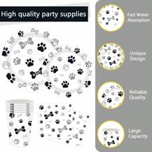 Dog Paw Party Tableware Sets Dog Puppy Supplies Including Plates Cups Napkins For Birthday Puppy Theme Party Decorations