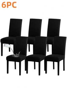 1/4/6 件防水餐椅套 - 弹力弹性椅套、椅套、餐厅椅套、弹力厨房椅套/餐厅椅套 6 件套、可拆卸可洗餐椅套，适用于家庭、酒店、宴会 - 彩色 - 查看 17
