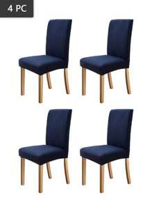 2/4/6pcs Solid Color Elastic Chair Cover Home Decoration Chair Slipcovers For Chair Covers Dining Room Bedroom Living Room Outdoor Hotel Wedding Office Kitchen Seat Covers Pet Stain Chair Dust Cover Autumn Home Decor Chairs And Chair Cushion Covers