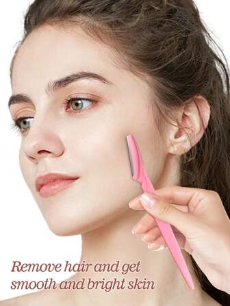 SHEIN X Milania 170pcs+Carrying Case With Multi-Color Eyebrow Trimmer And Shaver Set, Eyebrow Trimmer And Shaver, Exfoliating And Hair Removal Tool, Body Hair Trimmer And Facial And Eyebrow Shaver Set, Long Handle Blade (With Precision Protective Cover), Multi-Functional Eyebrow Trimmer Suitable For Bikini Or Travel