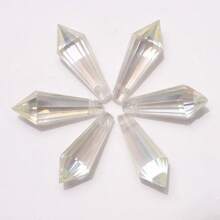 20 pièces/paquet Perles en verre cristal transparent en forme de goutte d'eau 8*20mm pour la fabrication de bijoux DIY