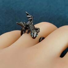 Adjustable Dragon Ring - Dark Color, Birthday Gift, Cute, Fashionable , Accessory For Dragon Lovers, Mysterious & Cool