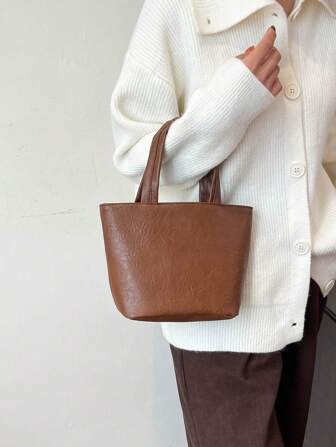 小号手提袋，2025新款蔬菜篮手提袋，通勤手提袋，办公室和户外零食手提袋