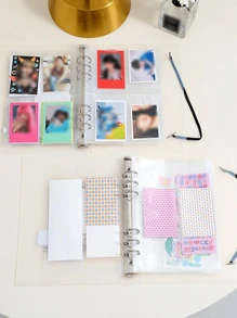 1pc Clear Binder Loose Leaf Photo Album Back To School - Clear - View 4