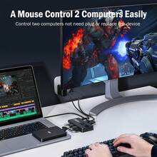 Lemorele USB KVM Switch Adapter USB 3.0 Switcher 2 Input 4 Output USB Switch KVM Switcher Printer Sharer For Computer Keyboard