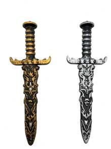 1pc Electroplated Pirate Sword Prop For Holiday Photo Shoot, Halloween Performance Weapon Prop, Toy Sword - Multicolor - View 4