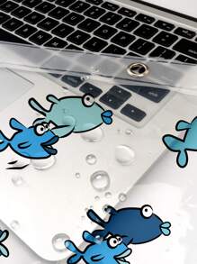 1 件高度透明趣味鱼印花浴帘，夏季清凉防水浴室门帘，防风薄纱窗帘，带挂钩，尺寸有 35 英寸宽 X71 英寸长、47 英寸宽 X71 英寸长、59 英寸宽 X 71 英寸长、71 英寸宽 X71 英寸长、71 英寸宽 X79 英寸长、79 英寸宽 X 79 英寸长、94 英寸宽 X 79 英寸长，适用于浴室、浴缸、淋浴房